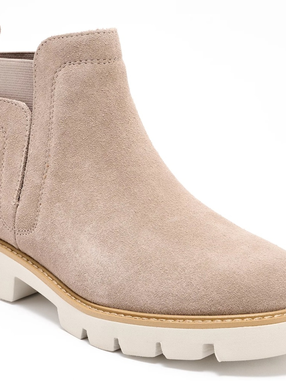 White Mountain Sand Tan Leather Glassie Ankle Boots Inside Zip Brand New Sz 6.5 - Picture 3 of 6